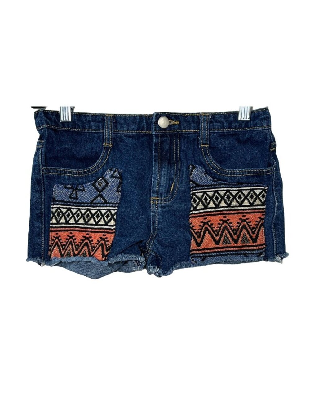 Hayden Girls 11 12 Denim Shorts Patchwork Cutoff Boho Aztec Summer